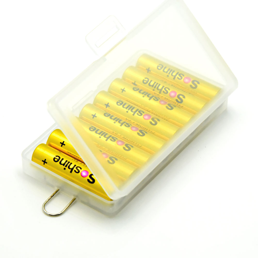 Soshine Lithium AAA 1.5Volt Battery with Battery Storage Case