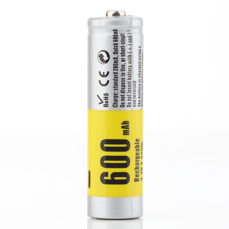 Soshine Cylindrical Lithium ion Rechargeable Battery: IMR14500 3.7V 600mAh 