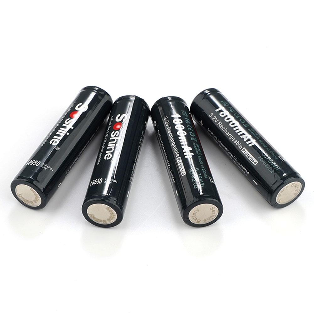 Soshine 18650 LiFePO4 3.2V Rechargeable Battery With PCB Protected Board :1800mAh